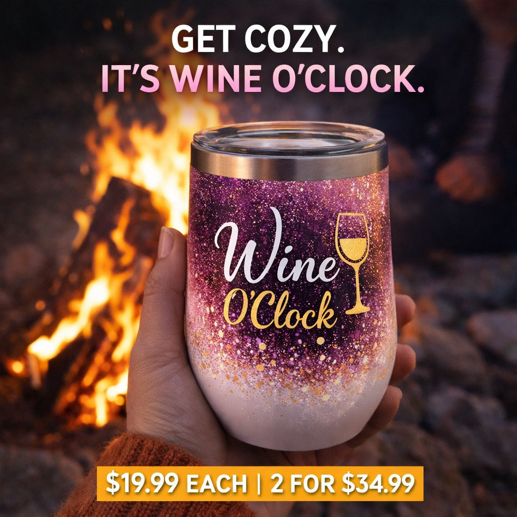 Custom Wine Tumblers – $19.99 Each or 2 for $34.99