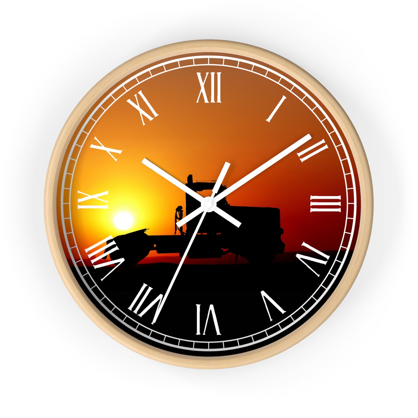 Sunset Dozer Wall Clock