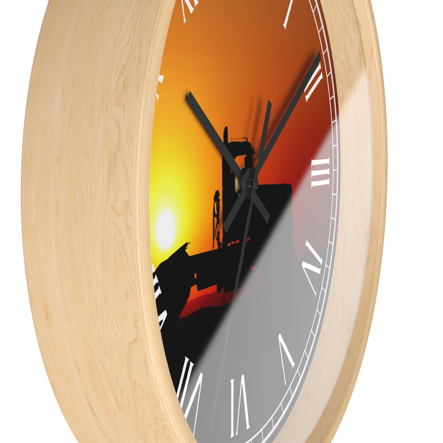Sunset Dozer Wall Clock