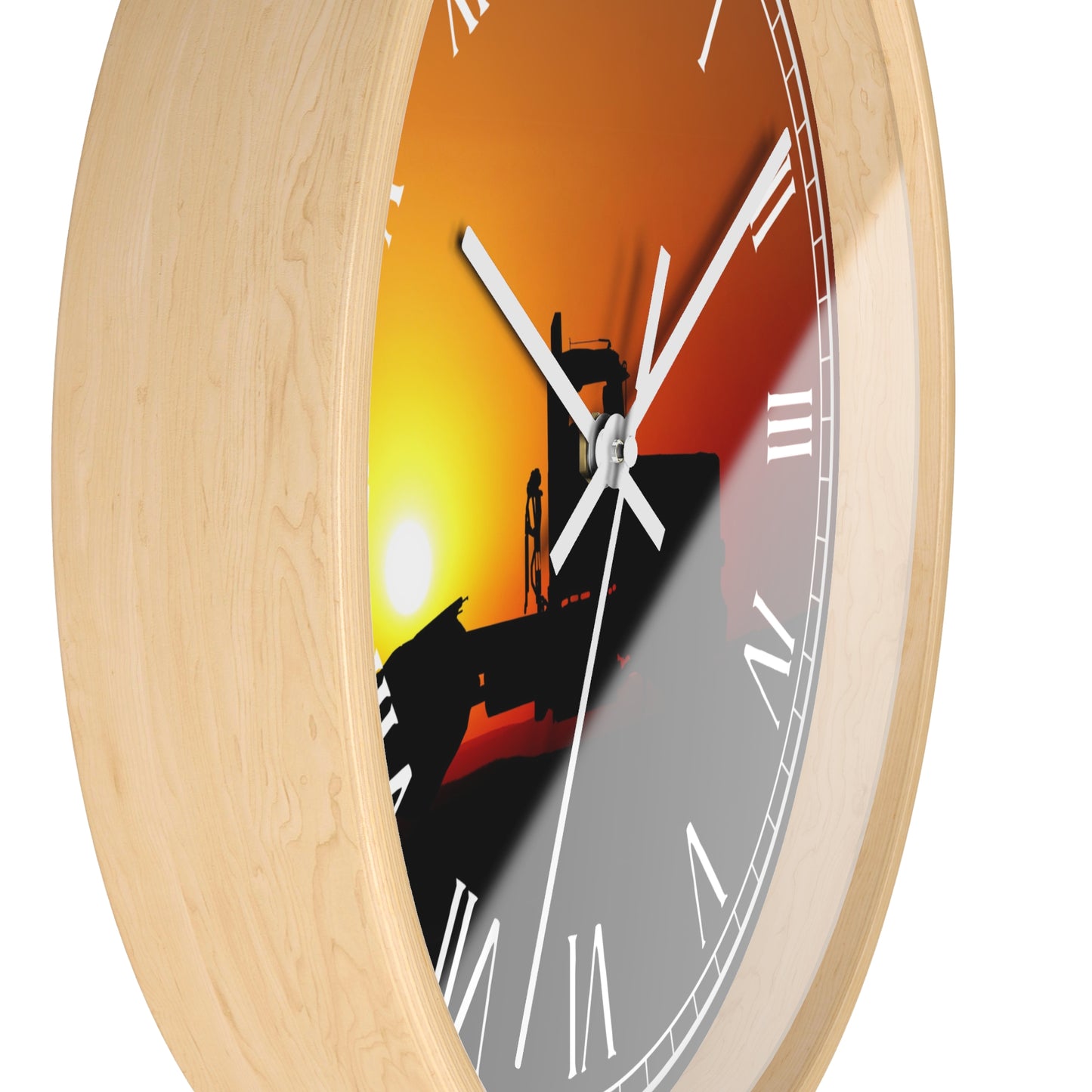 Sunset Dozer Wall Clock