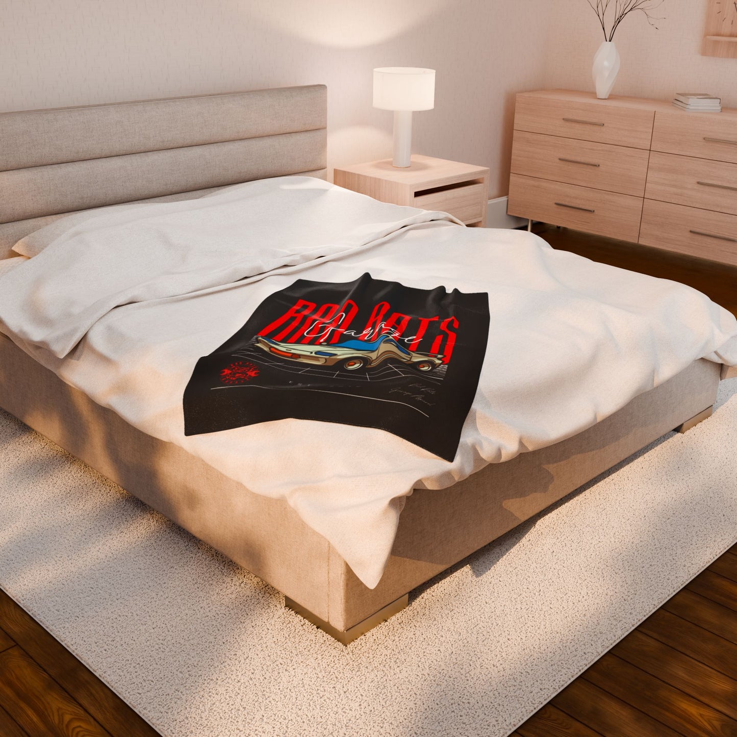 Rad Rats Garage Retro Racer Plush Blanket
