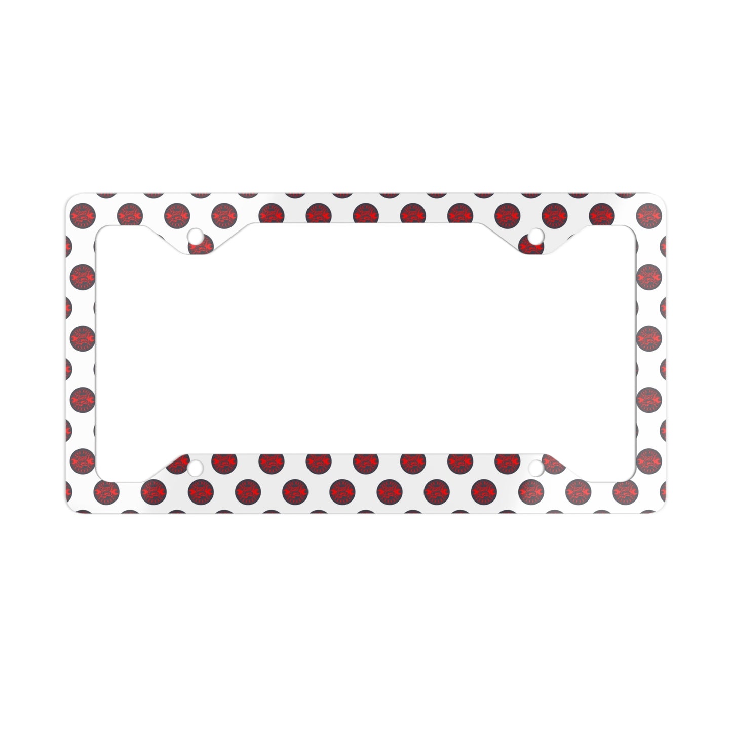 Rad Rats Logo Pattern Metal License Plate Frame