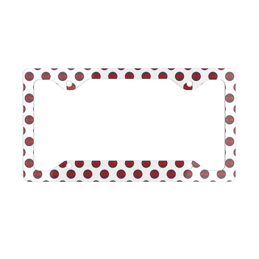 Rad Rats Logo Pattern Metal License Plate Frame
