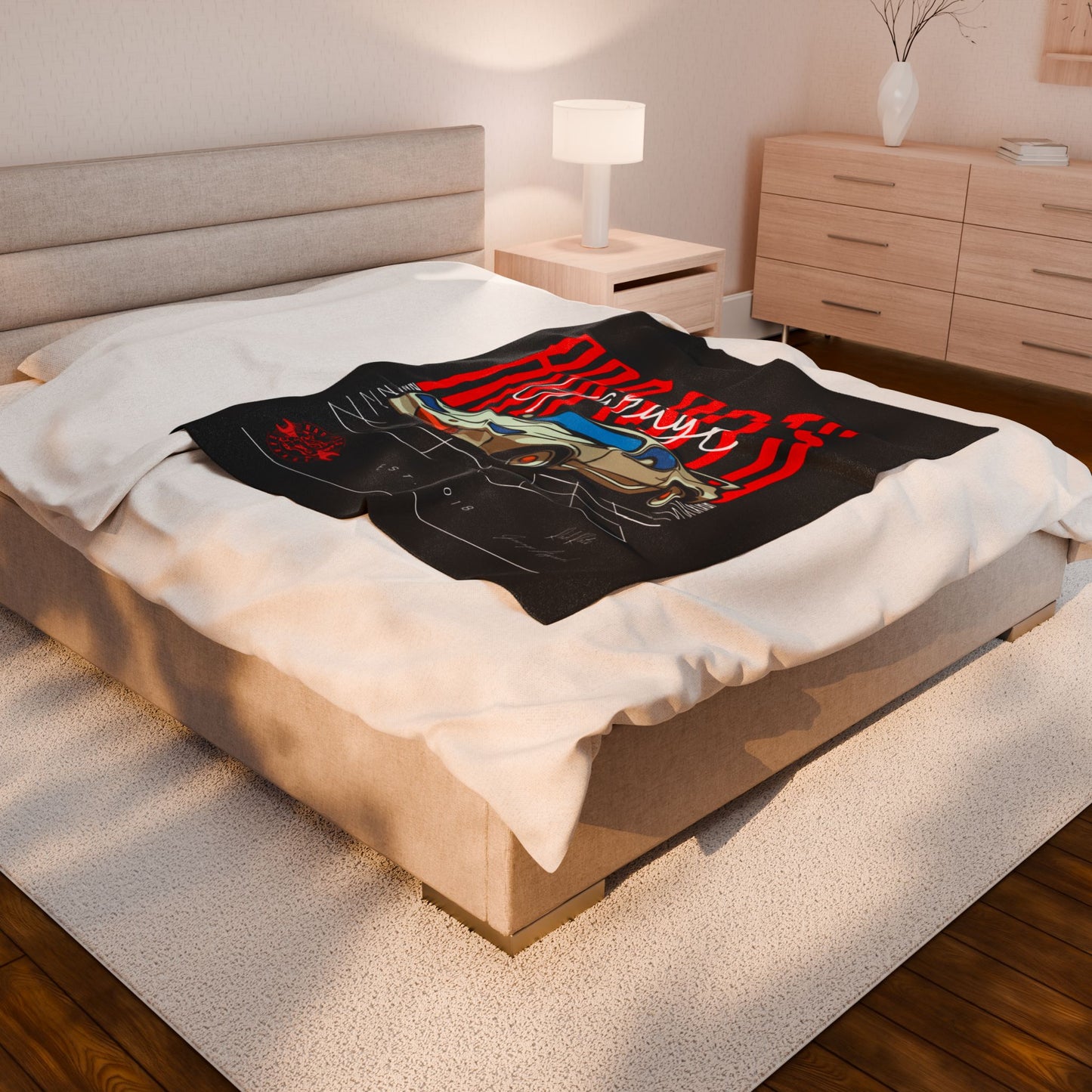 Rad Rats Garage Retro Racer Plush Blanket