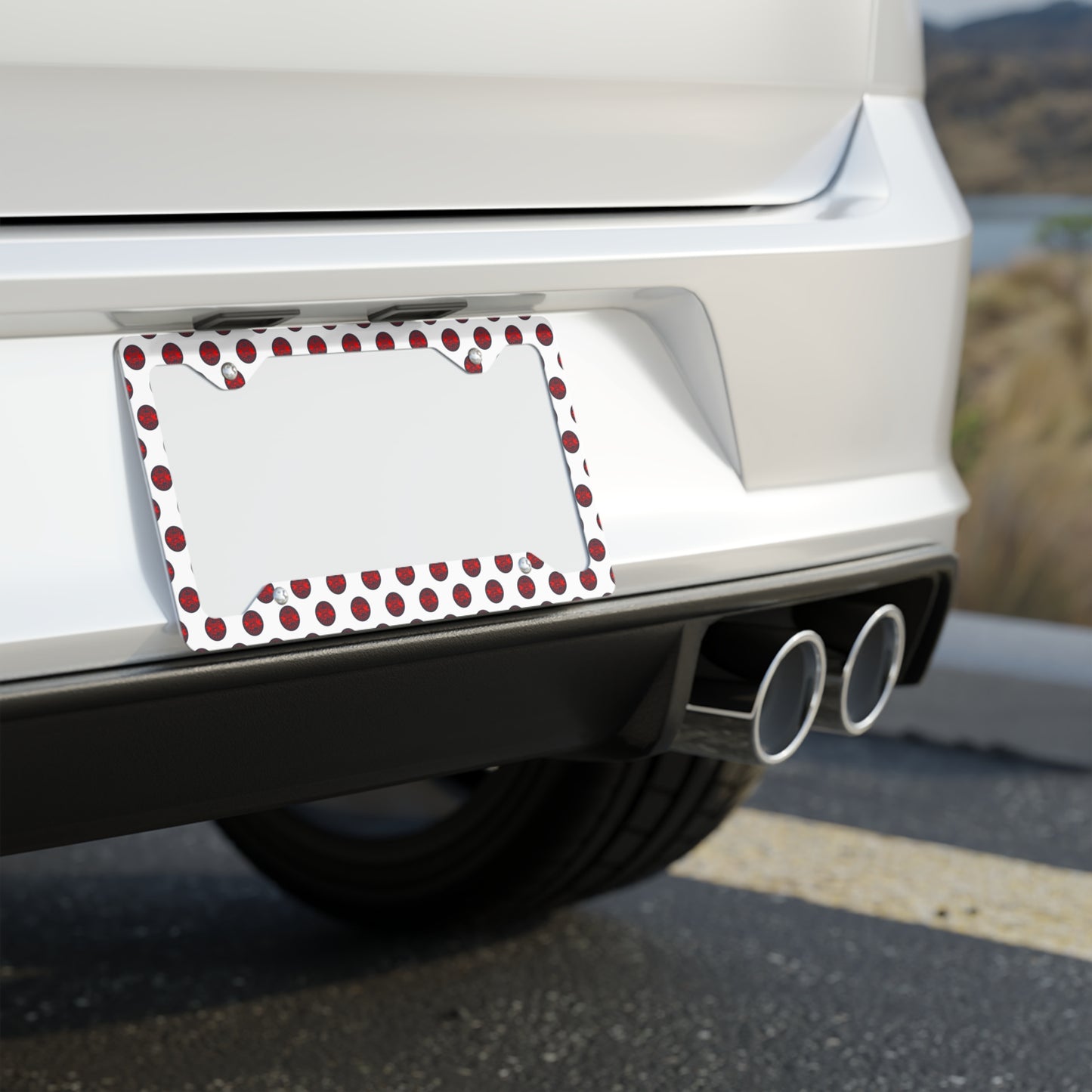 Rad Rats Logo Pattern Metal License Plate Frame