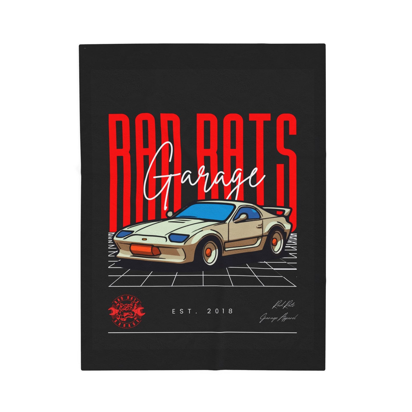 Rad Rats Garage Retro Racer Plush Blanket
