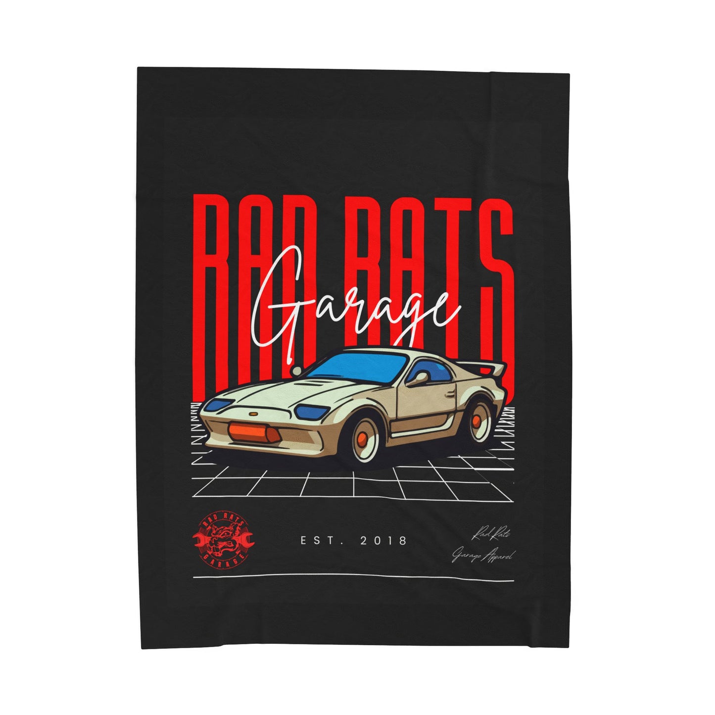 Rad Rats Garage Retro Racer Plush Blanket