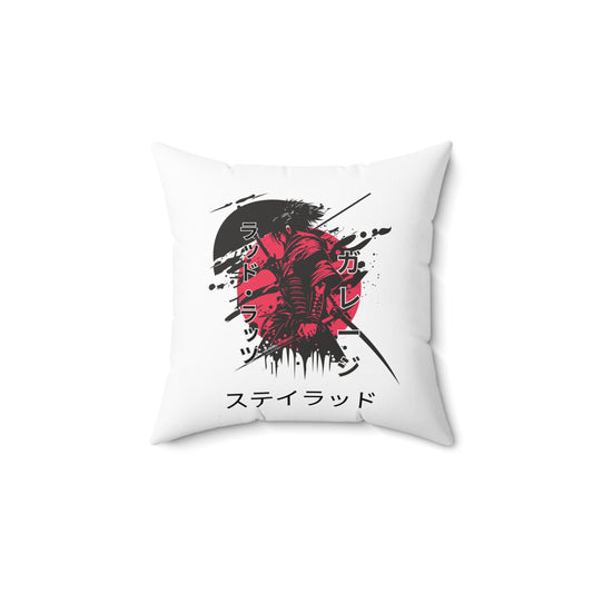 “Stay Rad” Samurai Throw Pillow