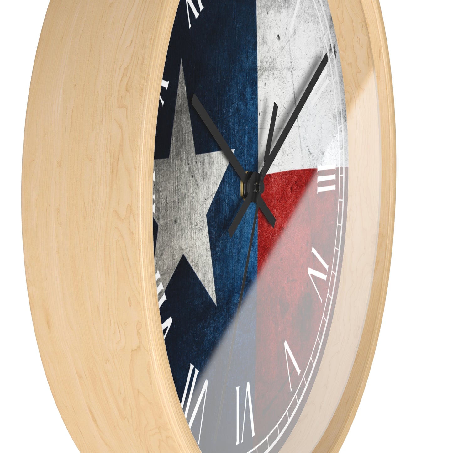 Lone Star State Wall Clock – Texas Flag Design