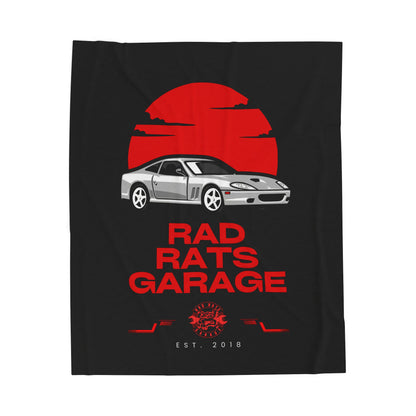 Rad Rats Garage Speed Sunset Plush Blanket